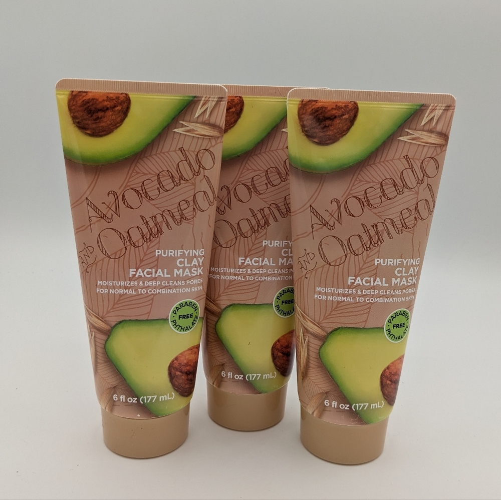 (3) CVS Avocado & Oatmeal Purifying Clay Facial Mask 6oz
